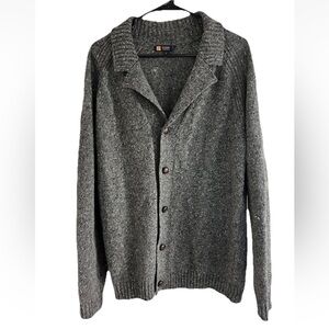 JP Uomo Firenze Italian Wool Blend Men's Button Down Cardigan Sweater Large